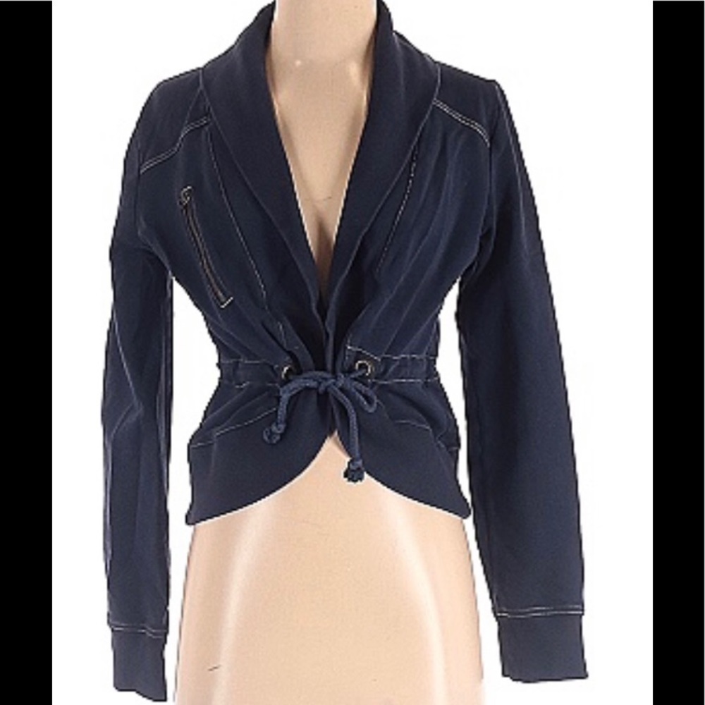 Ann Taylor Loft/ Size L / 2% Spandex, 98% Cotton/Jacket /Solid /Black, Blue